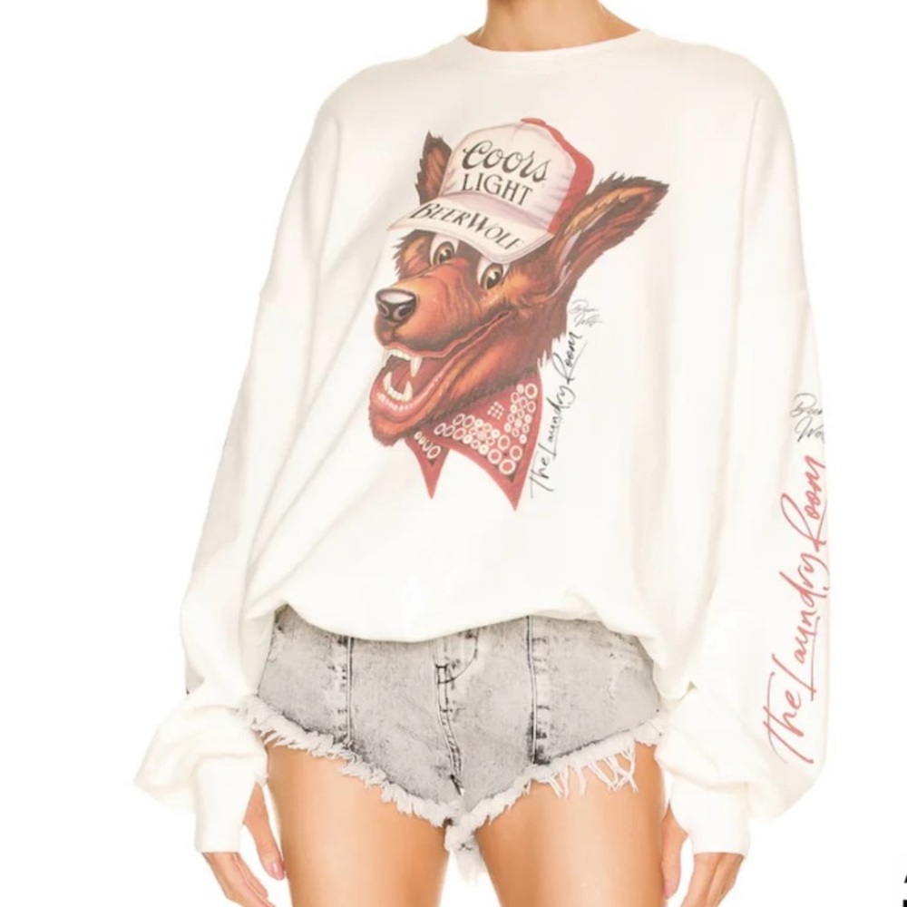 The Laundry Room Beer Wolf - Jump Jumper - White